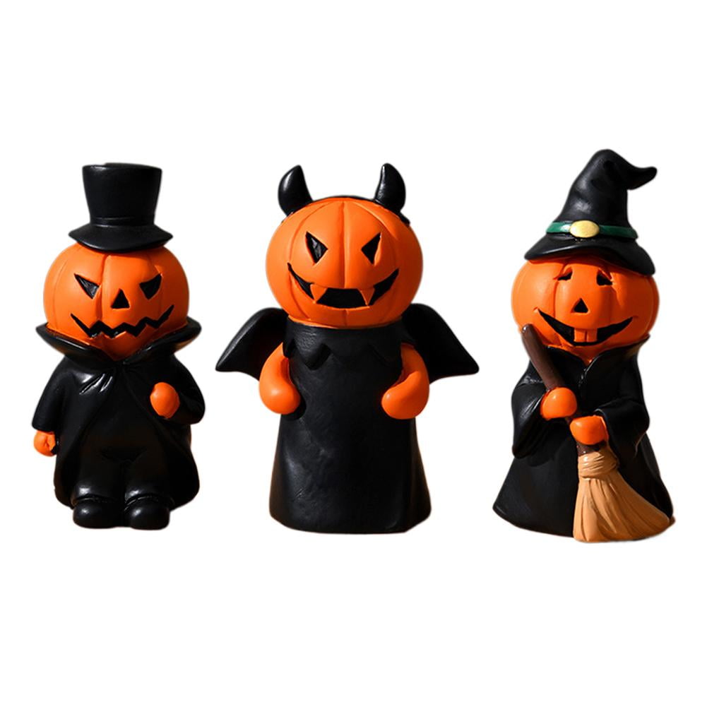 Pumpkin Tricksters Figurines Hand-painted Resin Pumpkin Desk Figurines ...