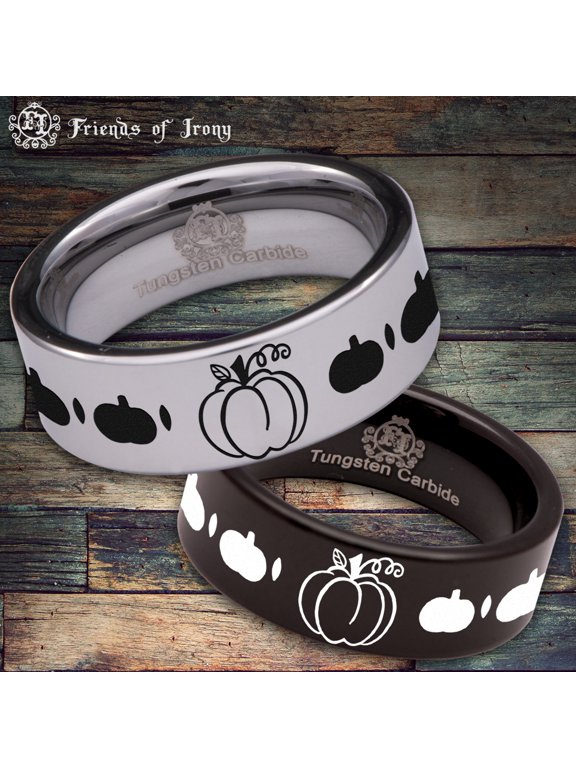 Pumpkin Tungsten Carbide Ring