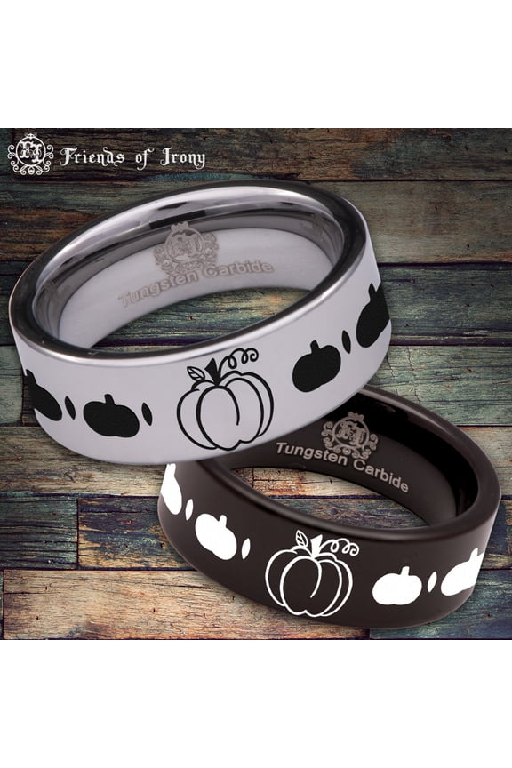 Pumpkin Tungsten Carbide Ring