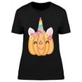thumbnail image 1 of Pumpkin Unicorn With Flowers Women's T-shirt, 1 of 2