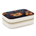 thumbnail image 1 of Pumpkin Velvet Portable Jewelry Organizer Box with Removable Compartment - Earring Holder and Gift Jewelry Box, 1 of 7