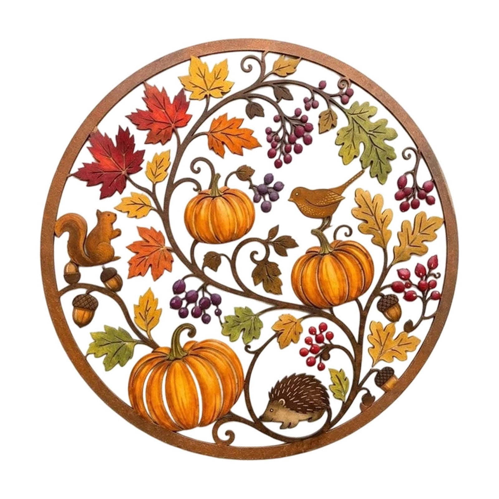 Pumpkin Vine Metal Wall Art Outdoor Decoration Garden Patio Porch