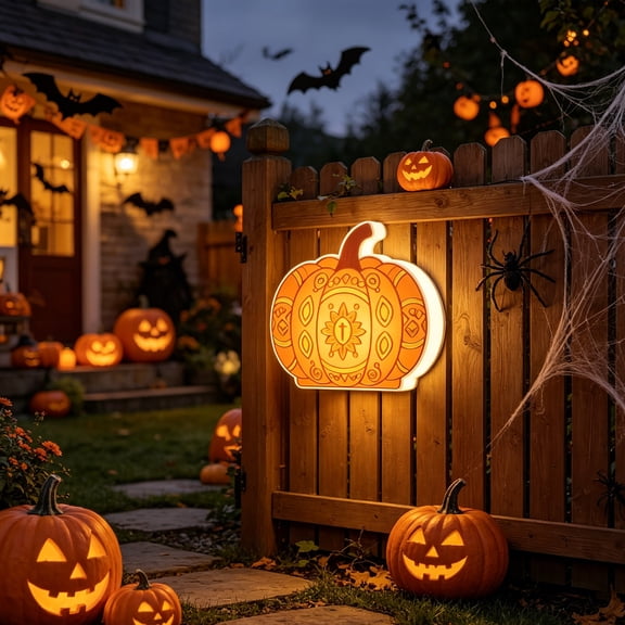 Pumpkin Wall Lamp, Motion Sensor Night Light, Rechargeable Wall Sconce, Warm Glow Light for Bedroom Hallway Indoor Home Ambient Lighting