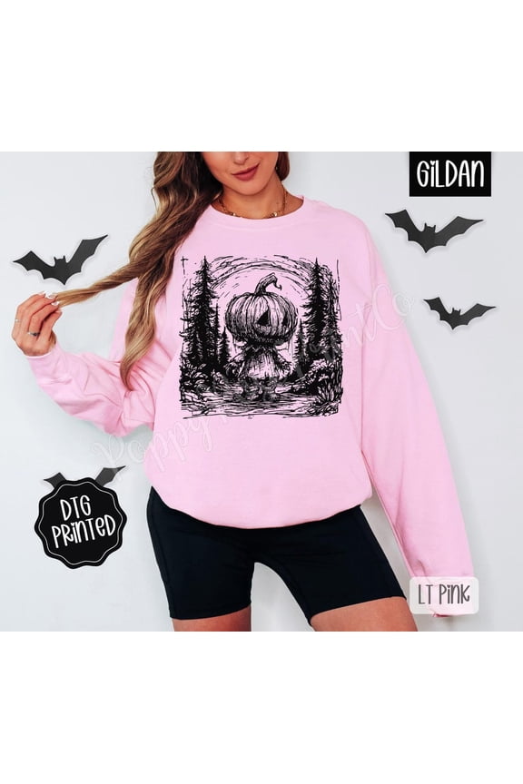 Pumpkin Woods Sweatshirt, Trendy Women's season Sweater, Spooky Season Shirt, Horror Pumpkin Sweater, Creepy season Sweatshirt All Size S-5Xl