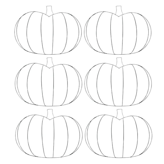 Pumpkin Wreath Form 13x17.62 inch Metal Wire Floral Frame DIY Crafting Centerpiece Decorations for Front Door Wall Garden Porch Farmhouse Holiday Halloween Thanksgiving Hanging Decor Gift Set of 6