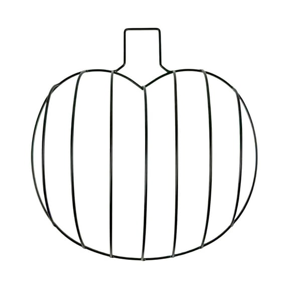 Pumpkin Wreath Metal Wire Frame For DIY Crafts Floral Design For Autumn Thanksgiving Unique Pumpkin Shape For Home Garden Projects Fall Wi Ribbon for Wreaths Birdseed Wreath Christmas Wreaths for