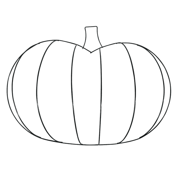 Pumpkin Wreath Pumpkin Shaped 3D Metal Wreath Form