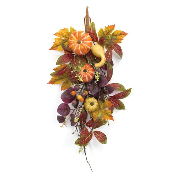 Pumpkin and Gourd Swag 24"H (Set of 4) Polyester/Foam