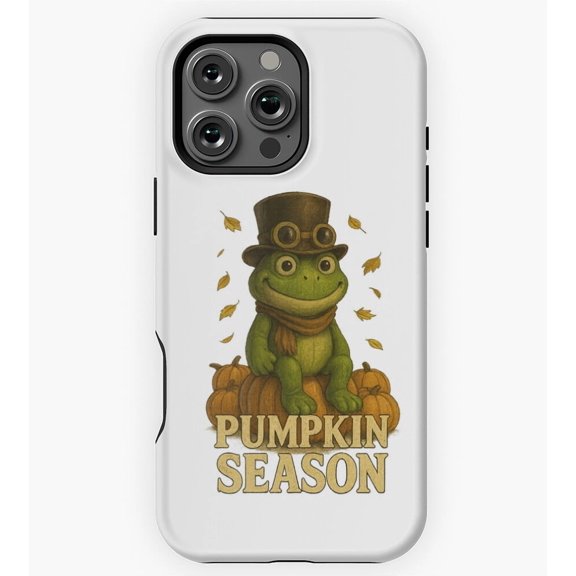 Pumpkin season frog art with cozy vibes GA7685 Phone Case for iPhone 11 to 17 Pro Max