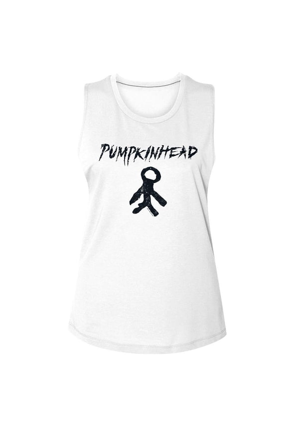 Pumpkinhead Charm And Logo White Women's Muscle Tank T-Shirt S