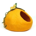 thumbnail image 1 of Pumpkinlike in Yellow Felt Cat Cave, 1 of 1