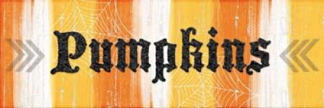Pumpkins Canvas Art - Linda Woods (8 x 24)