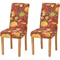 thumbnail image 1 of Pumpkins Fall Leaves Dining Chair Covers Set of 4 Stretch Chair Cover Removable Chair Slipcover Washable Dining Chair Seat Cover for Dining Room Hotel Party Ceremony Banquet, 1 of 6
