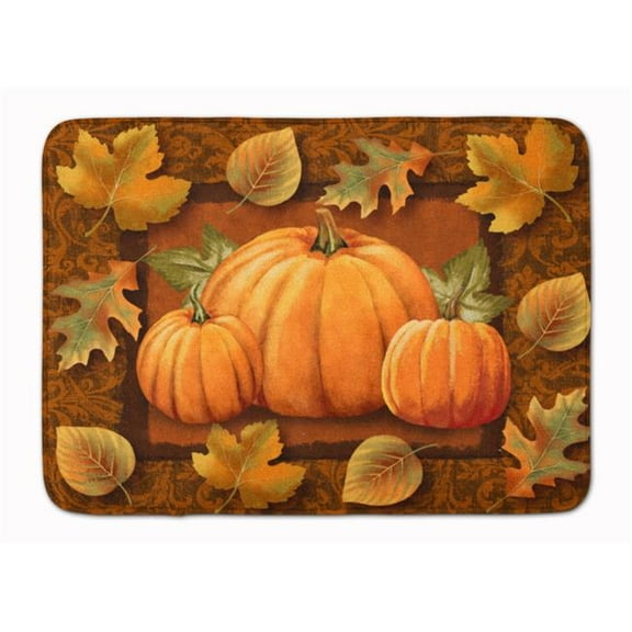 Pumpkins & Fall Leaves Machine Washable Memory Foam Mat