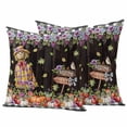 thumbnail image 1 of Pumpkins Fall Outdoor Waterproof Pillow Covers, Autumn Leaves Thanksgiving Flowers Rustic Wood Decorative Square Throw Pillowcase Sofa Cushion Sham for Patio/Couch/Chair, 20"x20" 2 Pack, 1 of 8
