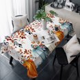 thumbnail image 1 of Pumpkins Fall Table Cloth Waterproof Tablecloths, Thanksgiving Eucalyptus Leaves Farmhouse Tablecloth Dining Table Cover for Kitchen Party Tabletop Outdoor, Rectangle Tablecloth 54x108 Inch, 1 of 9