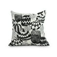 thumbnail image 1 of Pumpkins Galore 26 Inch Cream Halloween Print Decorative Throw Pillow, 1 of 2