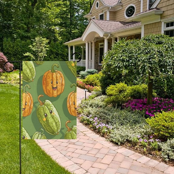 Pumpkins Garden Flag Double Sided 12 x 18 Inch Outside Yard Decoration Outdoor Flag