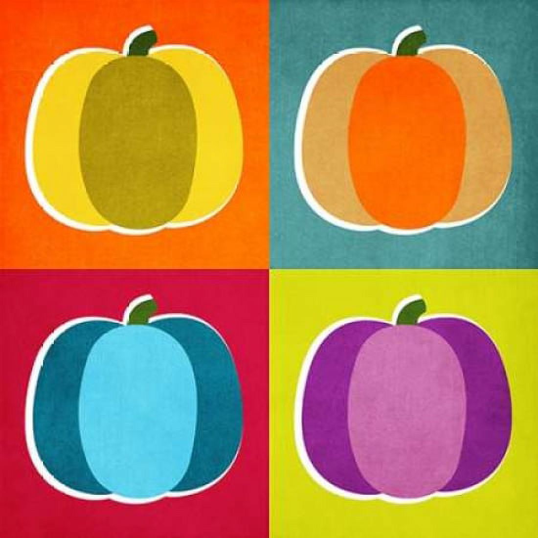 Pumpkins Grid Canvas Art - Linda Woods (24 x 24)