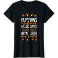 thumbnail image 1 of Pumpkins Hayrides Falling Leaves Bonfires Cider Smores T-Shirt, 1 of 3