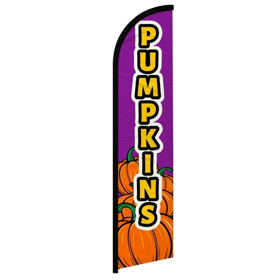 Pumpkins (Purple) Windless Banner Flag