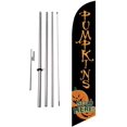 thumbnail image 1 of Pumpkins Sold Here Outdoor Advertising Feather Banner Swooper Flag Kit Sign with Flag Pole and Ground Spike, 1 of 4