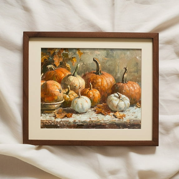 Pumpkins Vintage Wall Art Canvas Artwork Wall Decor Prints Painting Art Prints Picture Home Halloween Cottage Bedroom Decoration No Frame