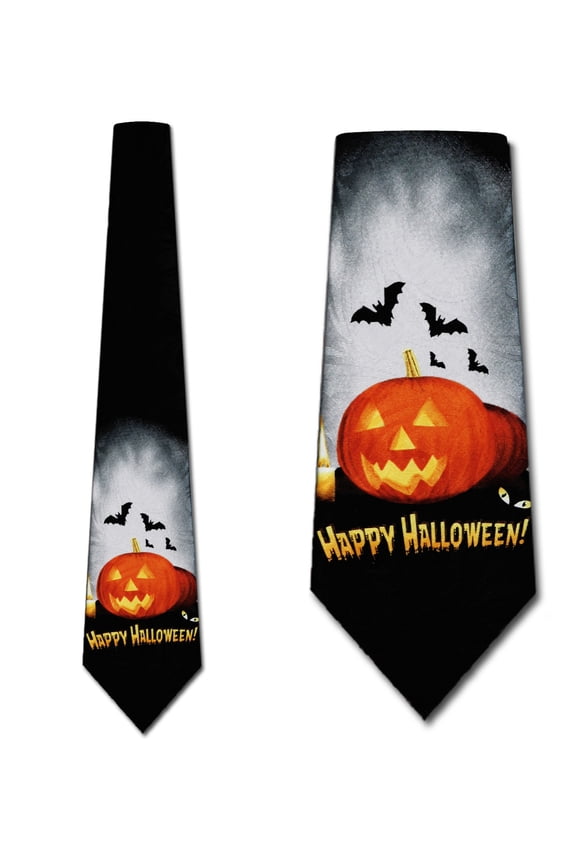 Pumpkins from the Darkside Necktie Mens Tie by Ste