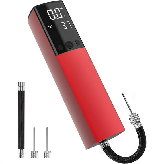 Pumteck Electric Ball Pump, Smart Air Pump Portable Fast Ball Inflatio, Red