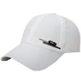 thumbnail image 1 of Pumxq Men Summer Adjustable Performance Hat Breathable Snapback Laser Perforated Mesh Baseball Cap White One Size, 1 of 1