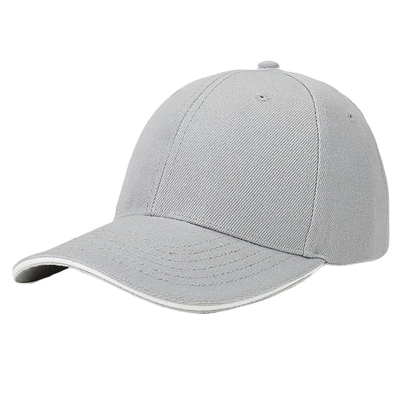 Pumxq Plain Blank Baseball Caps Adjustable Back Strap Gray A