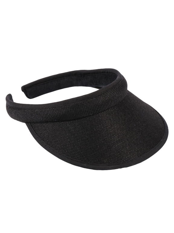 Sport Sun Visor Hats Adjustable Empty Top Baseball Cap Cotton Ball Caps for Women and Men Black One Size