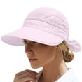 thumbnail image 1 of Pumxq Sun Visor Hats for Womens Wide Brim UV Protection for Beach Summer Packable Cap Light Violet One Size, 1 of 8