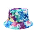 thumbnail image 1 of Pumxq Tie Dye Bucket Hat for Men Women,Cotton Unisex Summer Hat,Vibrant Printed Casual Cap for Festivals,Beach Travel Vacation Outdoor Wear Blue One Size, 1 of 2
