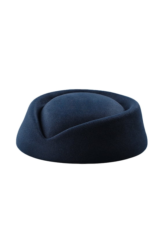 Women Flight Attendant Hats Felt Flight Attendant Cap Stewardess Hats Air Hostess Hat Dark Blue One Size