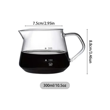 Punana Pour Over Coffee Maker Set, Glass Carafe Coffee with Glass Coffee Filter, Drip Coffee Maker Set for Home or Office, 300ml-Option 300ml