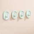 thumbnail image 1 of No Punch Adhesive Hooks - 4 Pack Heavy Duty Wall Hooks for Kitchen, Bathroom & Living Room | No Drill Damage-Free Mounting | Green, Pink, White, Yellow, 1 of 6