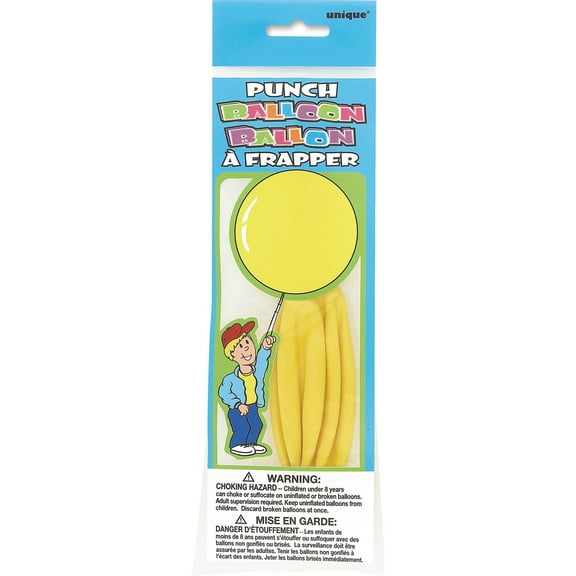 Punch Ball Balloons, 16 in, Assorted, 1ct