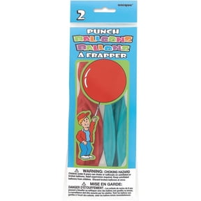 Punch Ball Balloons, 16 in, Assorted, 2ct