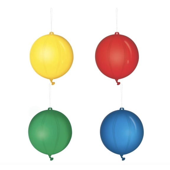 Punch Ball Balloons, 16 in, Assorted, 4ct