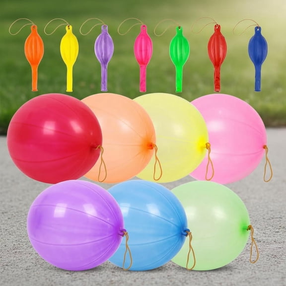 Punch Balloons, Party Favors, Thickened Heavy Duty Neon Punching Bounce Balloon for Birthday Goodie Bag Stuffers Outdoor Play Supply