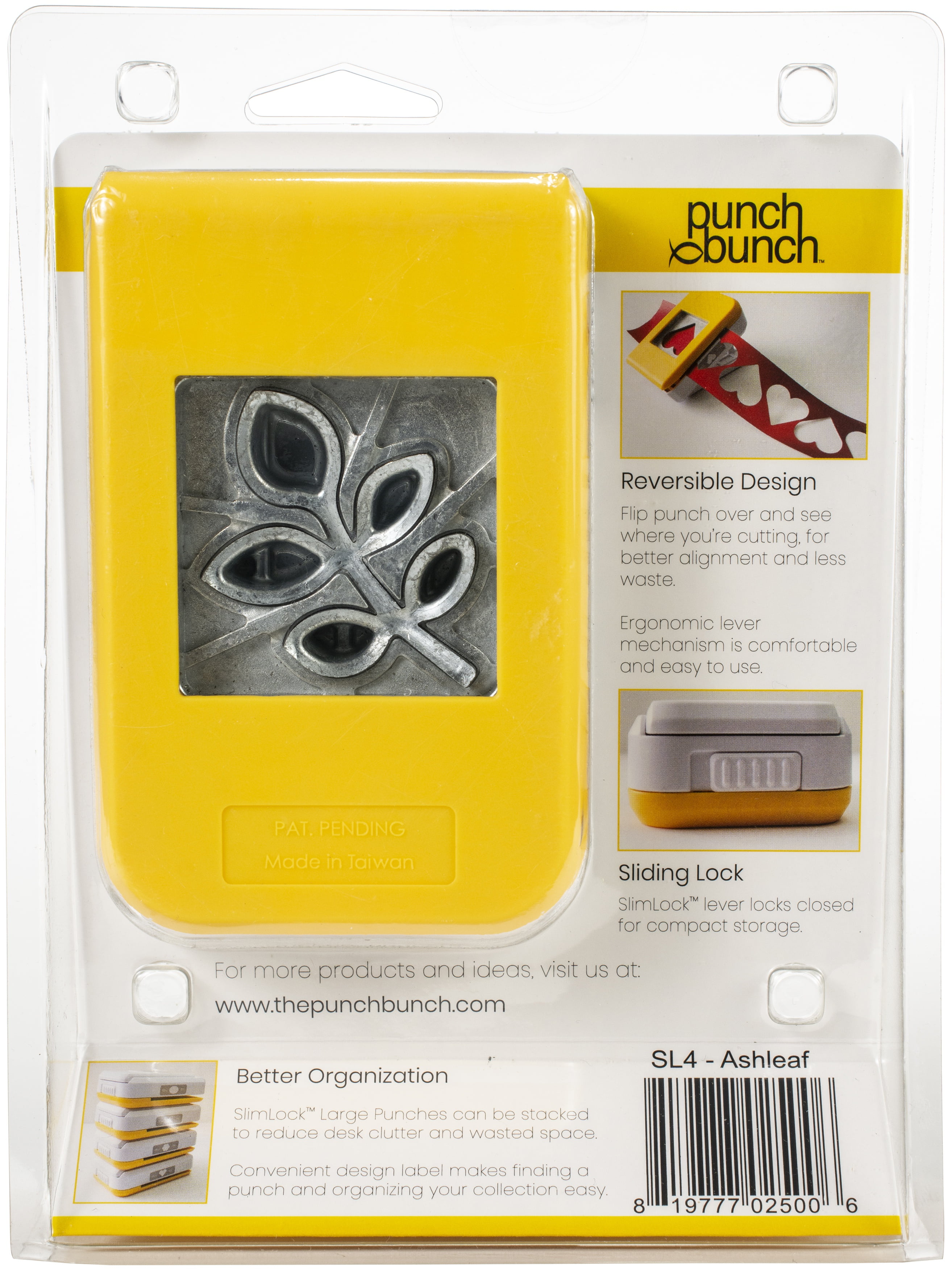 Punch Bunch SlimLock Large PunchAsh Leaf 15/8"X1.75"