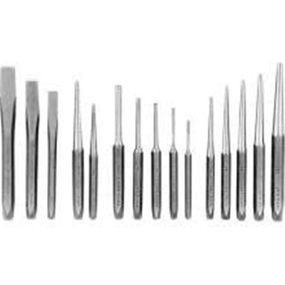 Punch & Chisel Set 15 Pc. In Kit Bag
