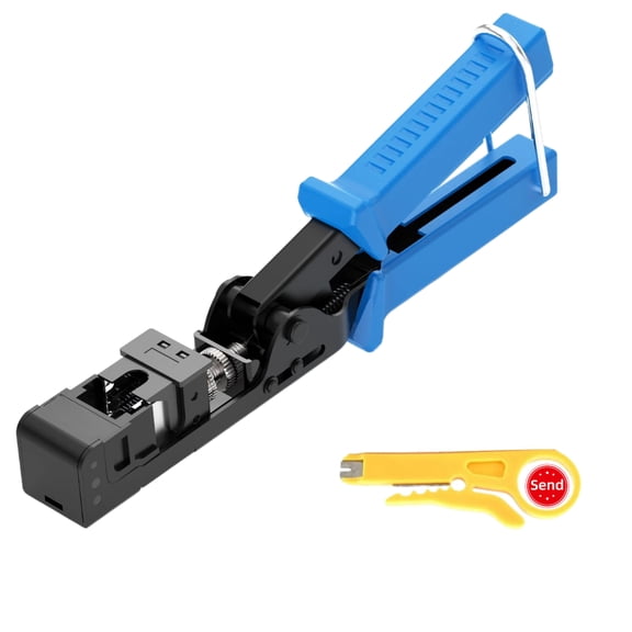 Punch Down Tool Keystone Jack Installation Tool for Cat5/6/6a RJ45 Connectors, Quick Easy Time-Saving Network Termination Send Mini Wire Stripper