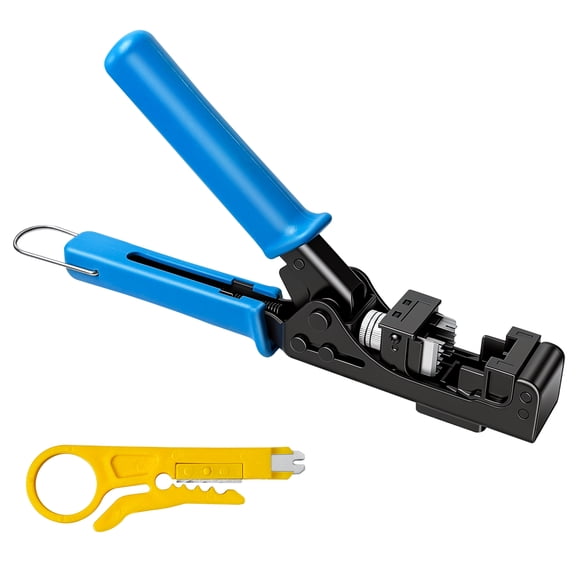 Punch Down Tool Keystone Jack Installation Tool for Cat5/6/6a RJ45 Connectors, Quick Easy Time-Saving Network Termination Send Mini Wire Stripper
