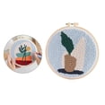 thumbnail image 1 of Punch Embroidery Starter Kits Punch Tool Threader Fabric Embroidery Hoop Yarn Rug Punch Planter, 1 of 7