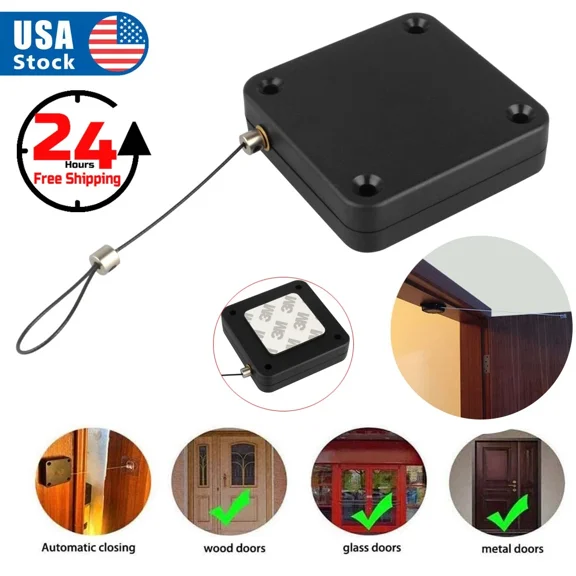 Punch-Free Automatic Sensor Door Closer, Self Closing Off For Home Office Doors