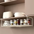 thumbnail image 1 of Punch-Free Under Cabinet Storage Rack, Telescopic Hanging Basket Organizer, Rustproof Carbon Steel 2-Tier Shelf for Kitchen Pantry Bathroom Cabinet Door White, 1 of 6