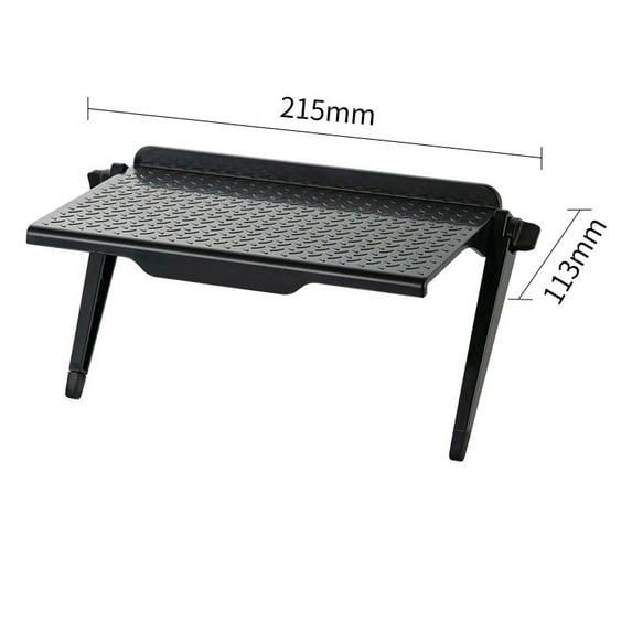 Punch-Free Computer Monitor Rack Plastic TV Set-Top Box Screen Bracket Router Storage Rack (Brown)