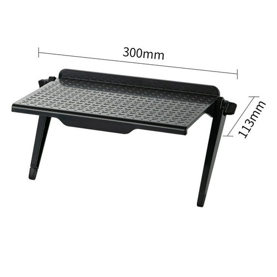 Punch-Free Computer Monitor Rack Plastic TV Set-Top Box Screen Bracket Router Storage Rack (black)